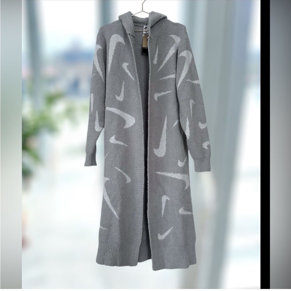 Nike Gray Long Knit Coat